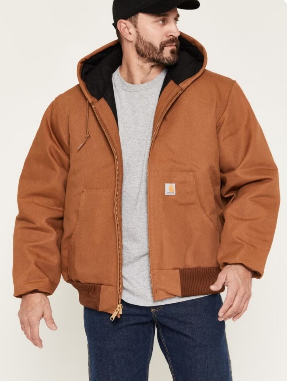 Carhartt Men's J140 Loose Fit Firm Duck  Insulated Flannel Lined Active Jacket